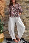Daughter Of Ibiza Lovechild Balloon Sleeve Shirt Chocolate & Rose 